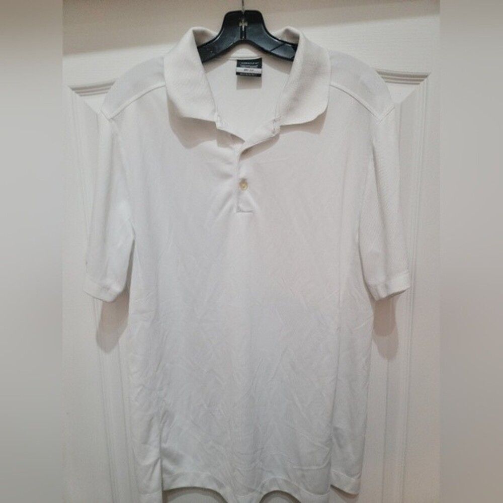 Nike Golf Dri Fit White Golf Shirt Size L